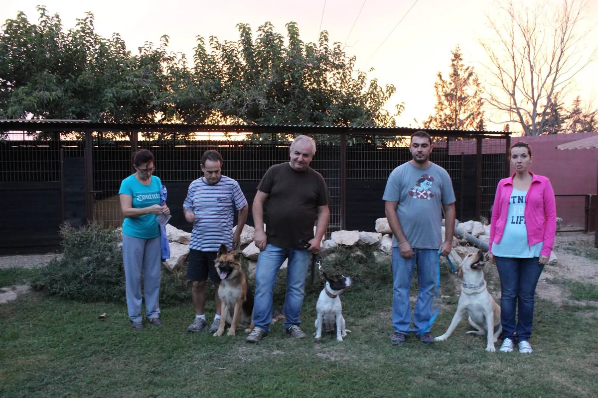 Clase de adiestramiento canino en el Centro Canino de Lorca