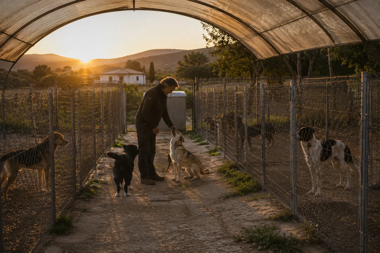 Instalaciones de la residencia canina en Lorca